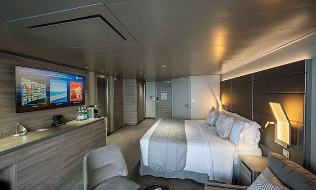 Stateroom onboard MSC Yacht Club for blog post"An Insiders Look: Is MSC Yacht Club Six Star?"