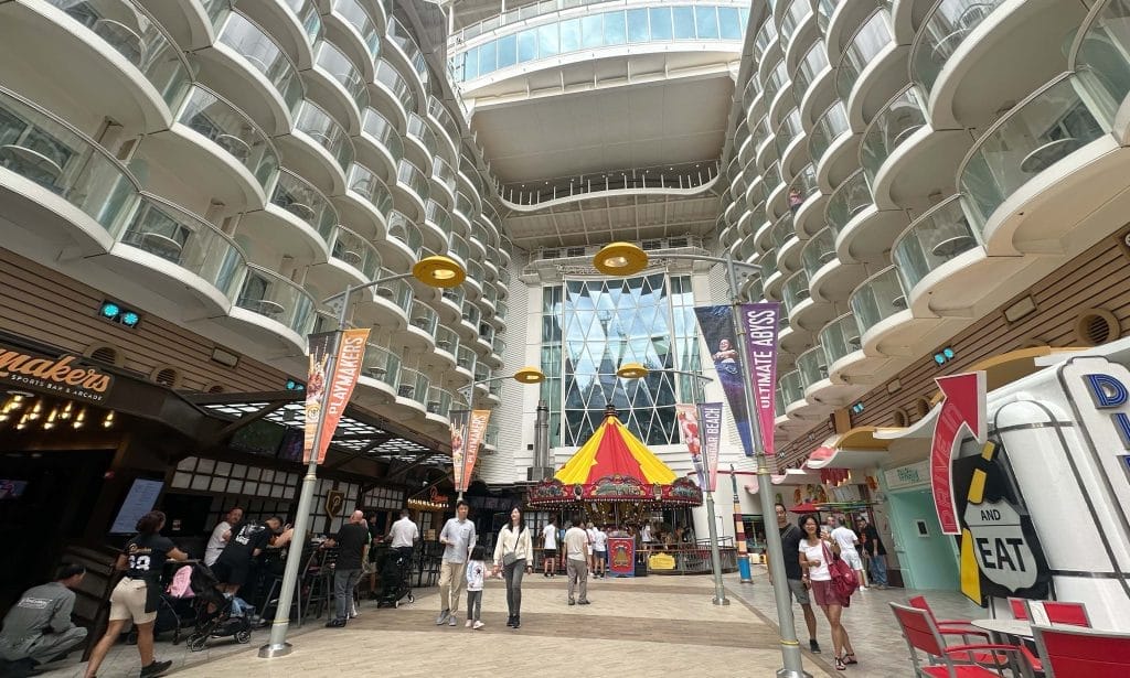 Boardwalk onboard Oasis of the Seas