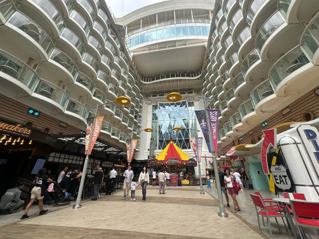 Boardwalk onboard Royal Caribbean Oasis of the Seas