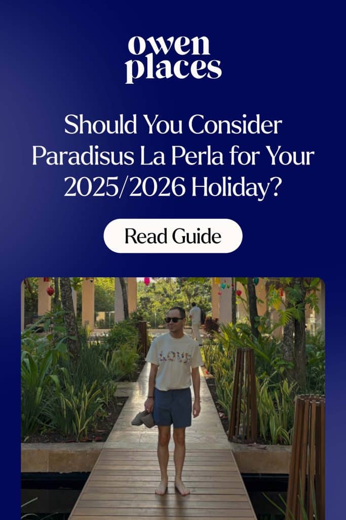 Pinterest graphic that says "Paradisus La Perla" on it
