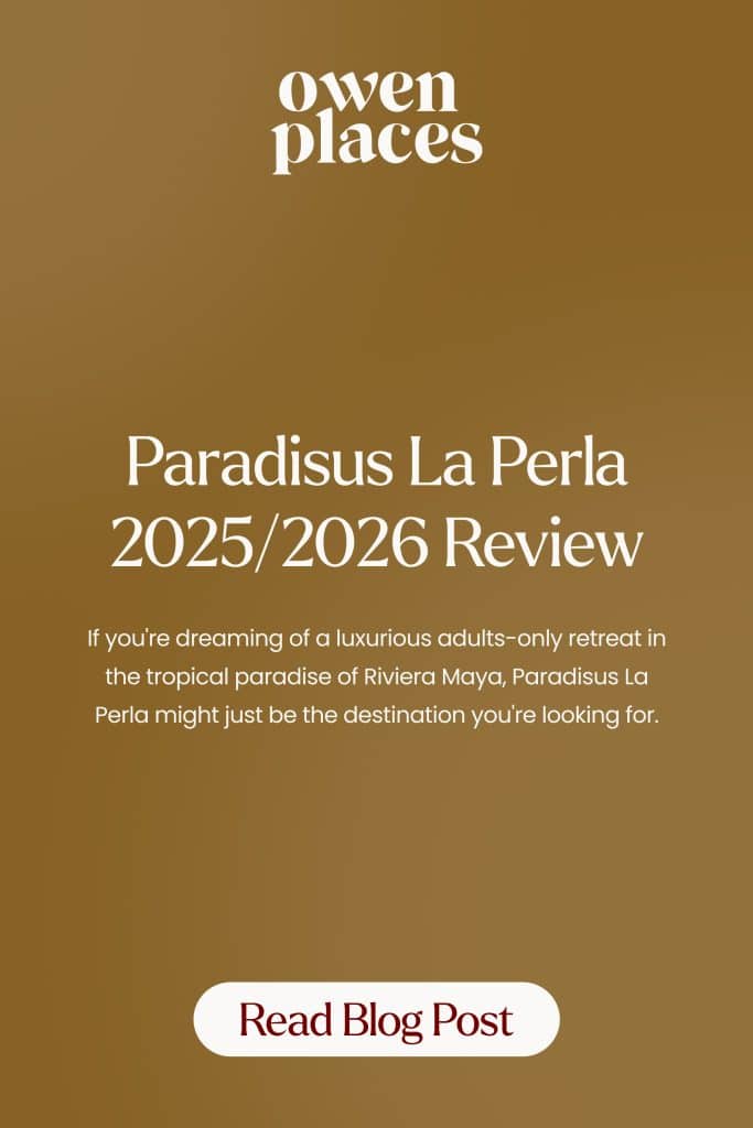 Pinterest graphic that says "Paradisus La Perla" on it