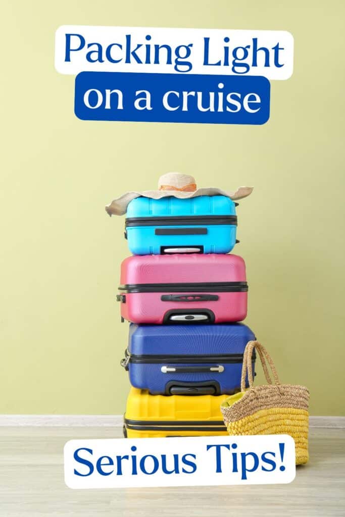 Packing Light on a cruise | Owen Places | Stock photo of suitcases stacked