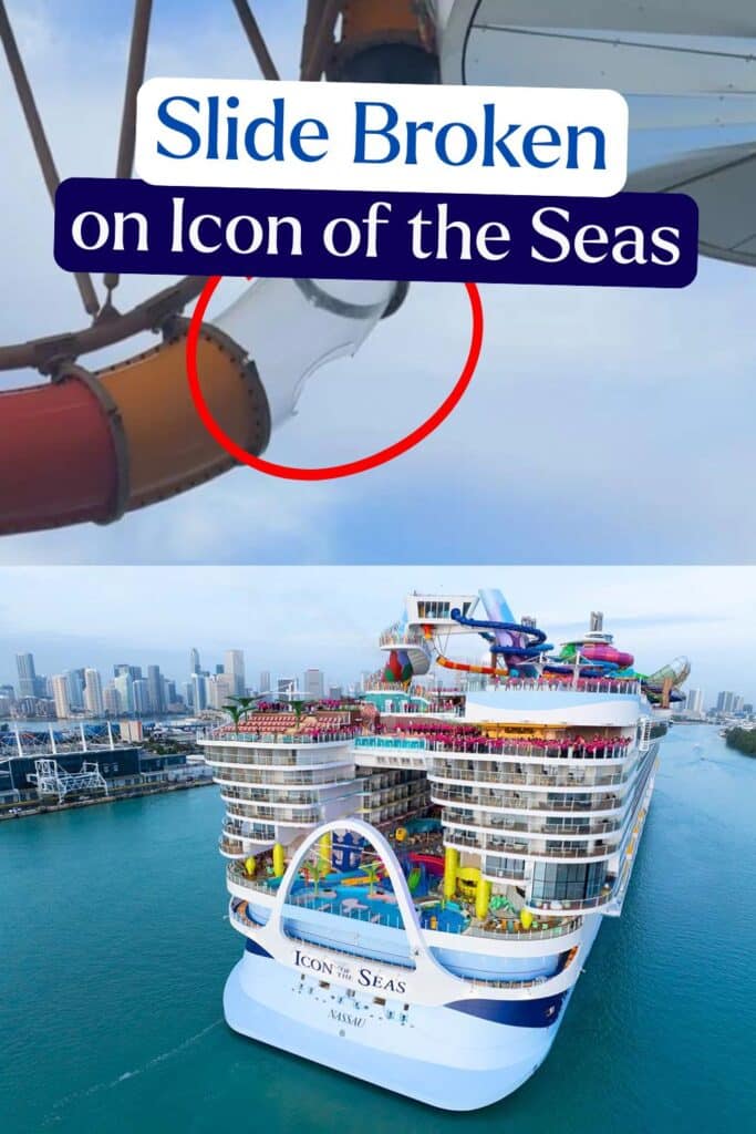 Icon of the Seas Waterslide broken