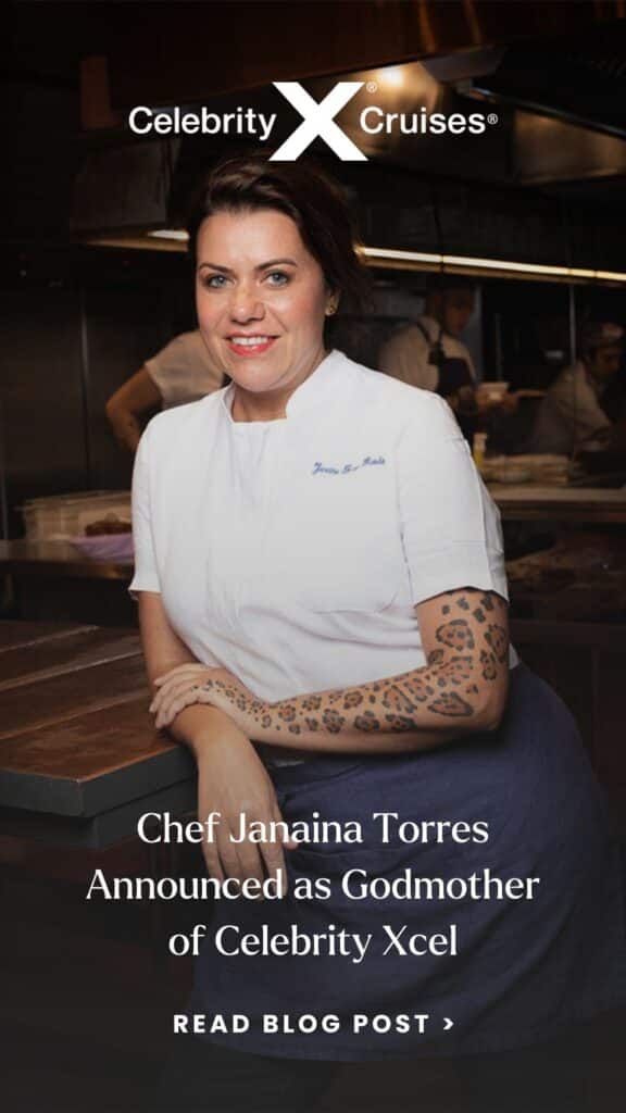 Celebrity Cruises Names Brazilian Chef Janaina Torres as Godmother of Celebrity Xcel