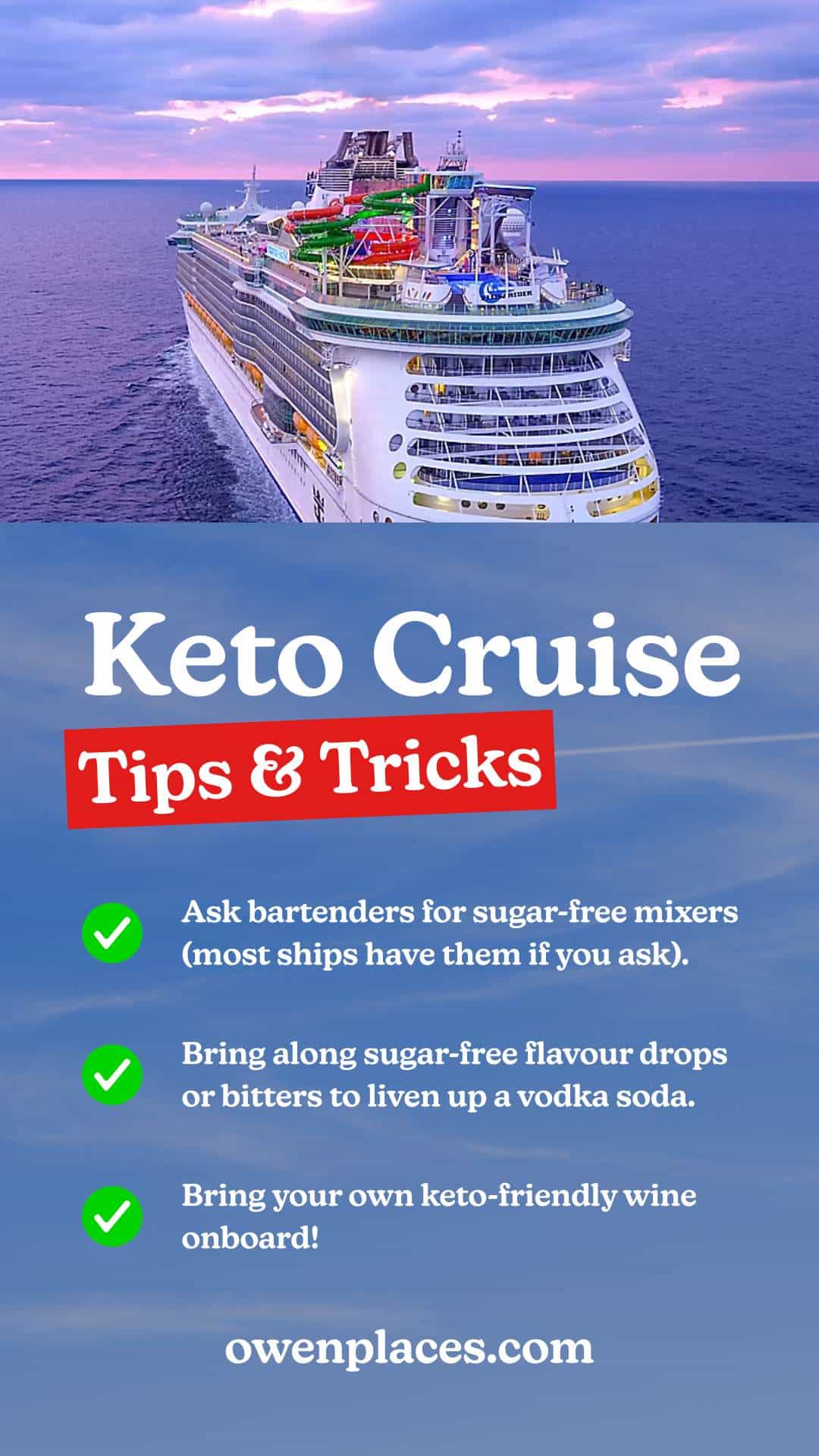 Keto cocktails for your cruise | drinking alcohol on a cruise | keto diet