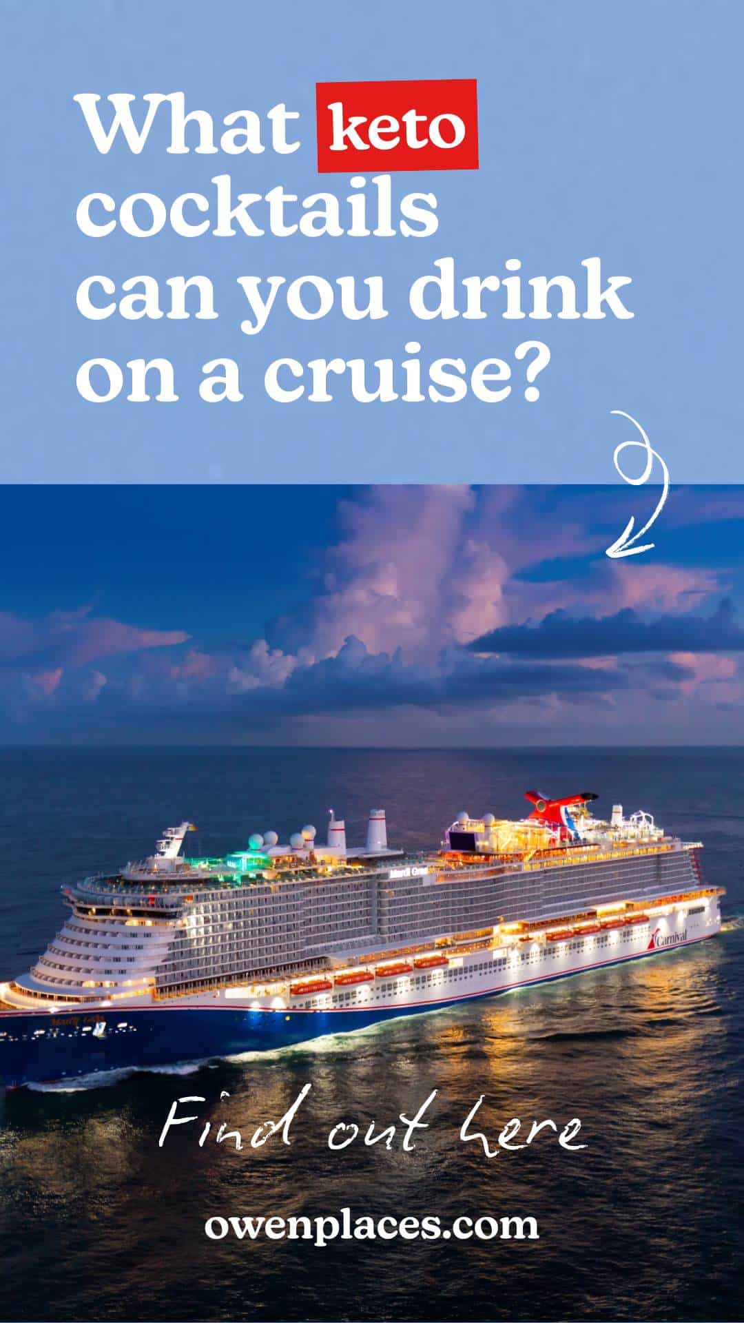 Keto cocktails for your cruise | drinking alcohol on a cruise | keto diet