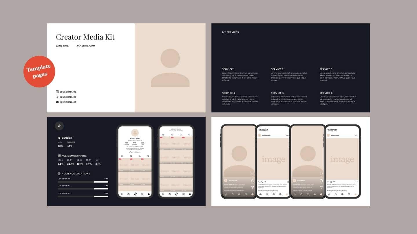 Media Kit Template for Canva