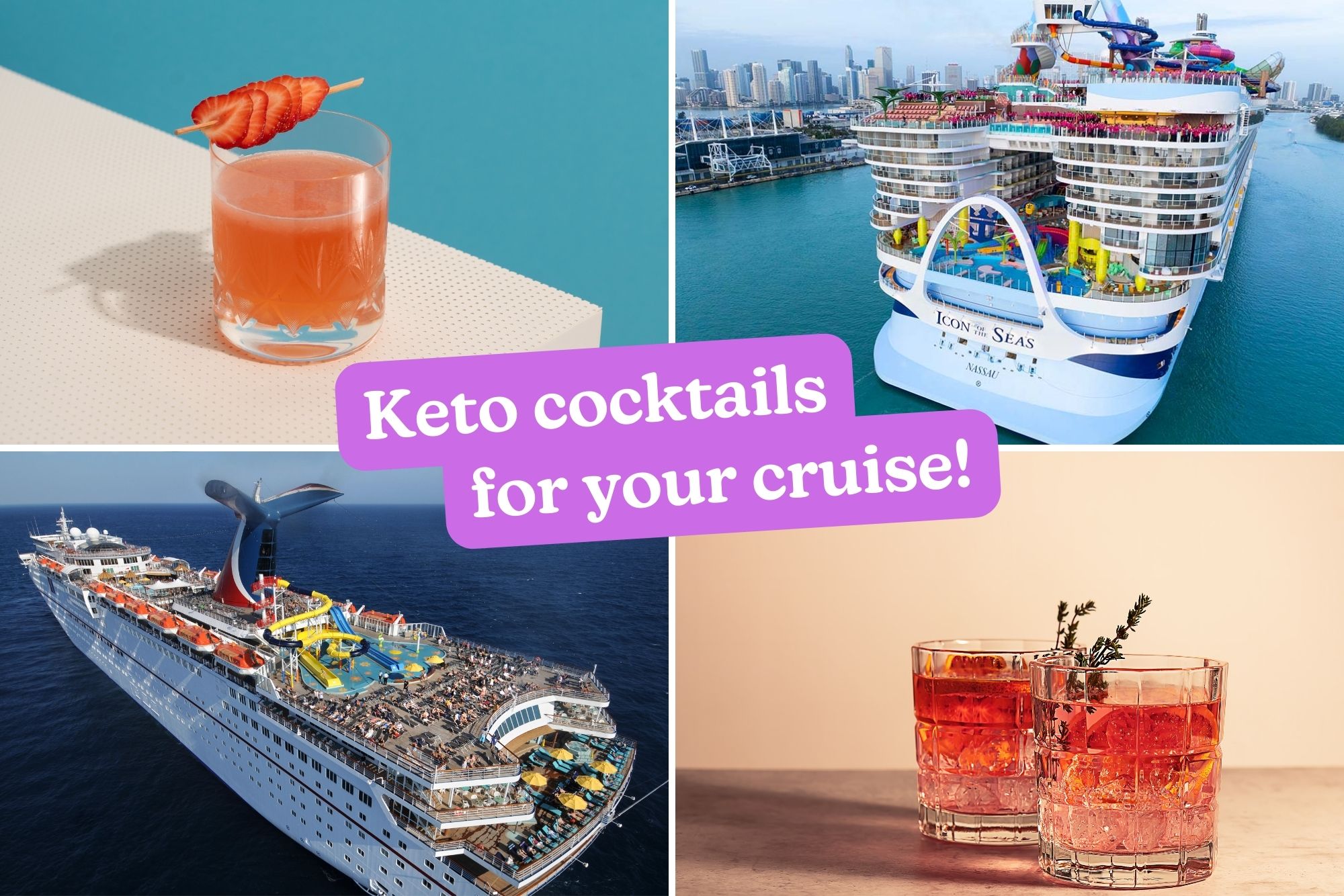 Keto cocktails for your cruise | drinking alcohol on a cruise | keto diet