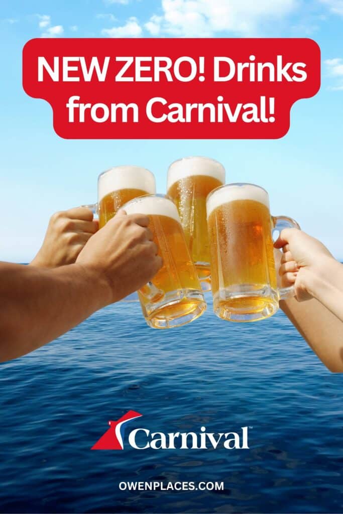 New drinks from Carnival Cruises - CHEERS! Zero Proof