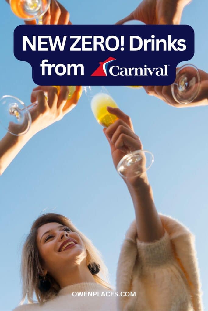 New drinks from Carnival Cruises - CHEERS! Zero Proof