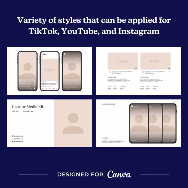 Media Kit Template for Canva | UGC | Content Creator
