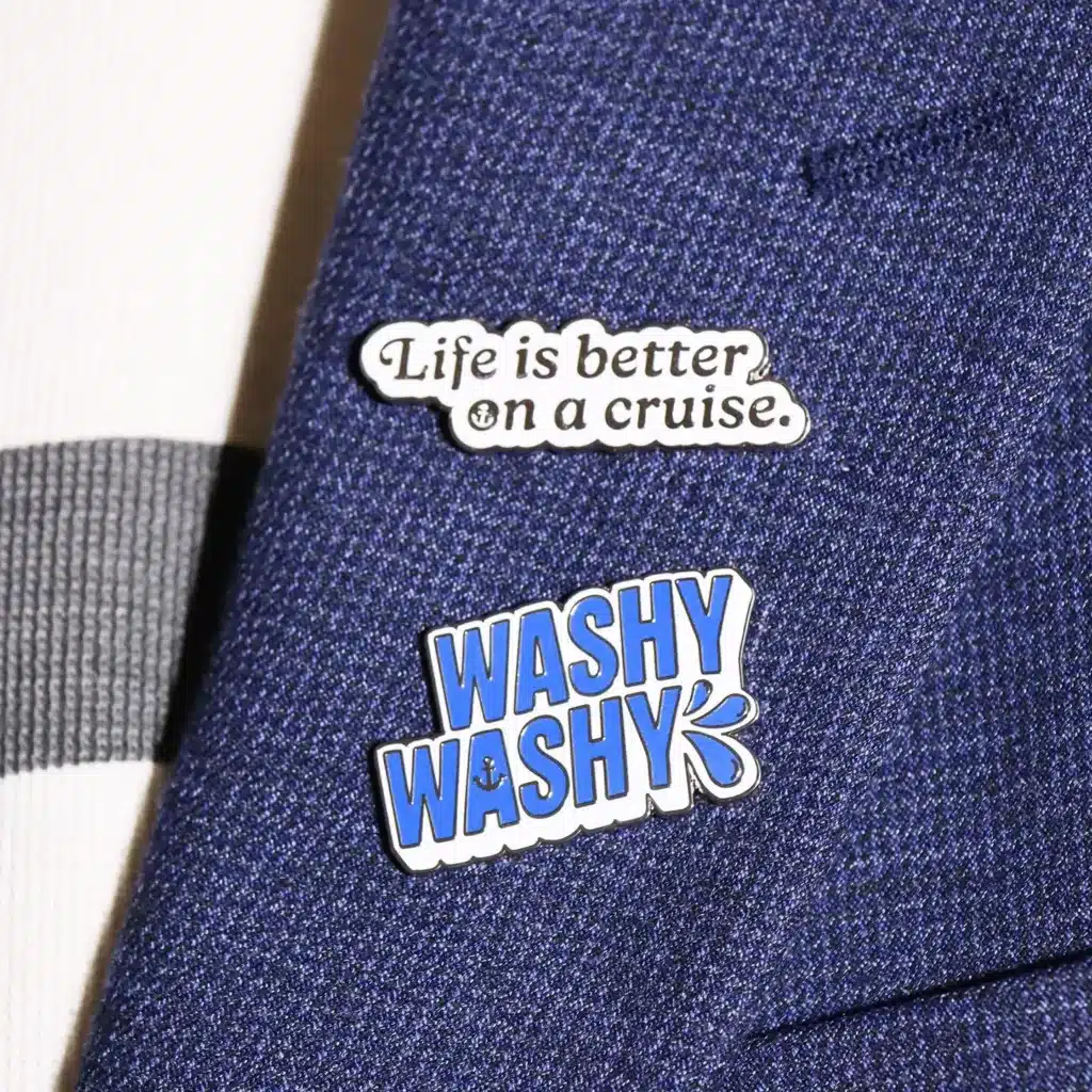 Cruise Enamel Pins - Cruise Themed - Cruise Merch - Washy Washy - Owen Places
