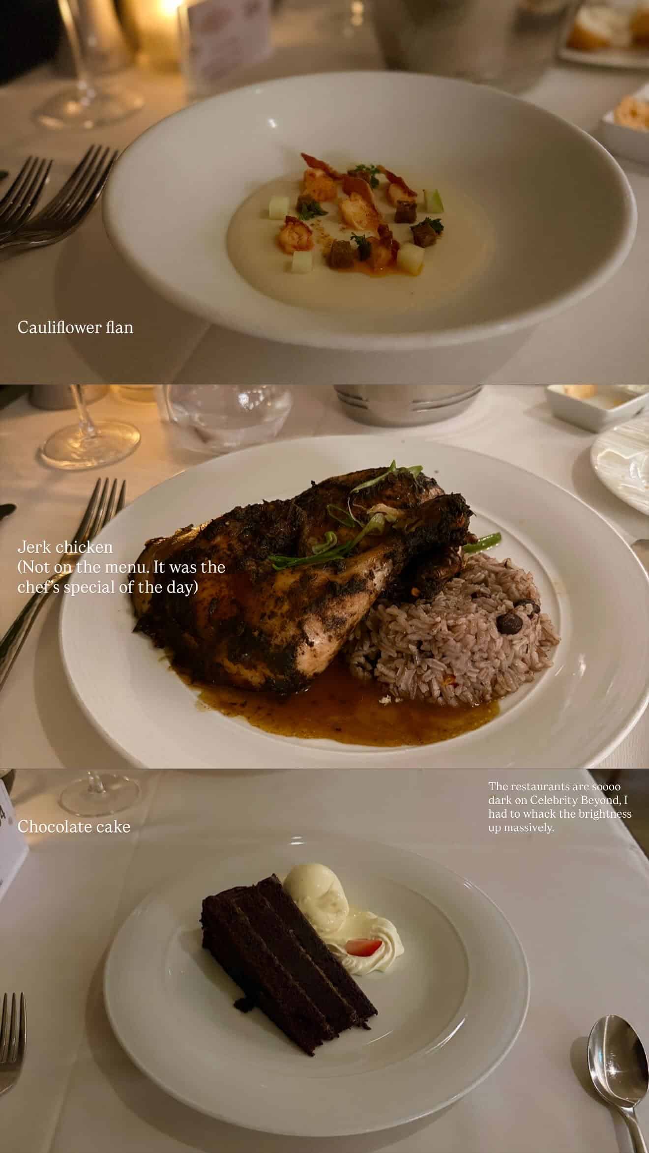 Dining onboard Celebrity Beyond - Saved from Owen's Instagram Story