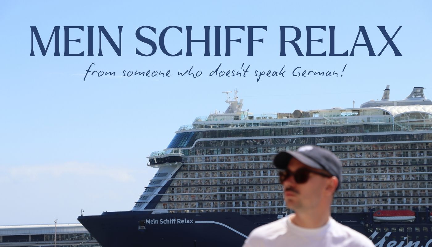 Owen infront of Mein Schiff Relax
