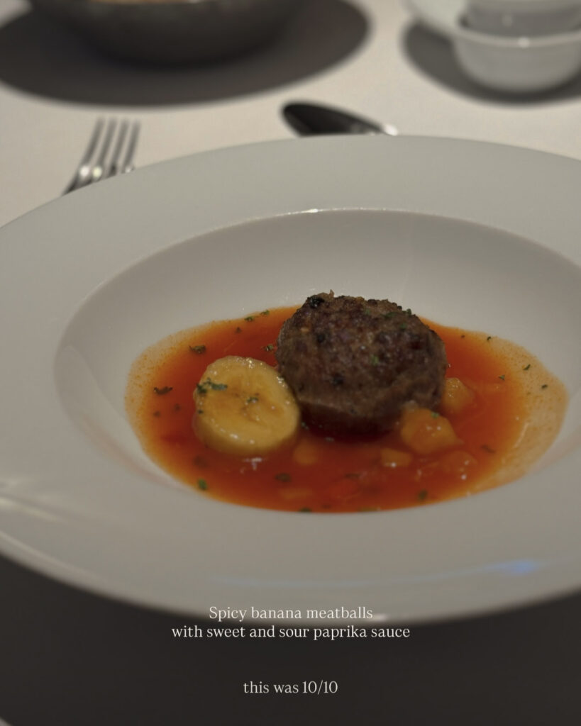 Spicy banana meatballs from Atlantik onboard Mein Schiff Relax