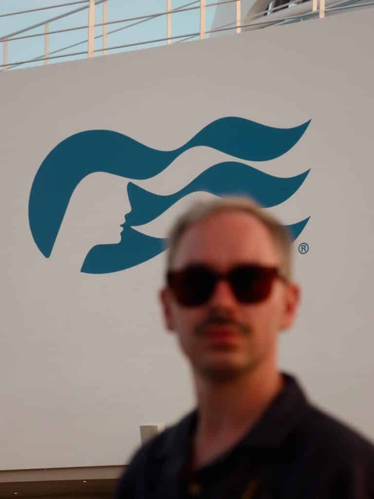 Owen relaxing onboard Sun Princess